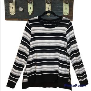 2/$25 Marc New York Performance Long Sleeved Stripe Top Size XL